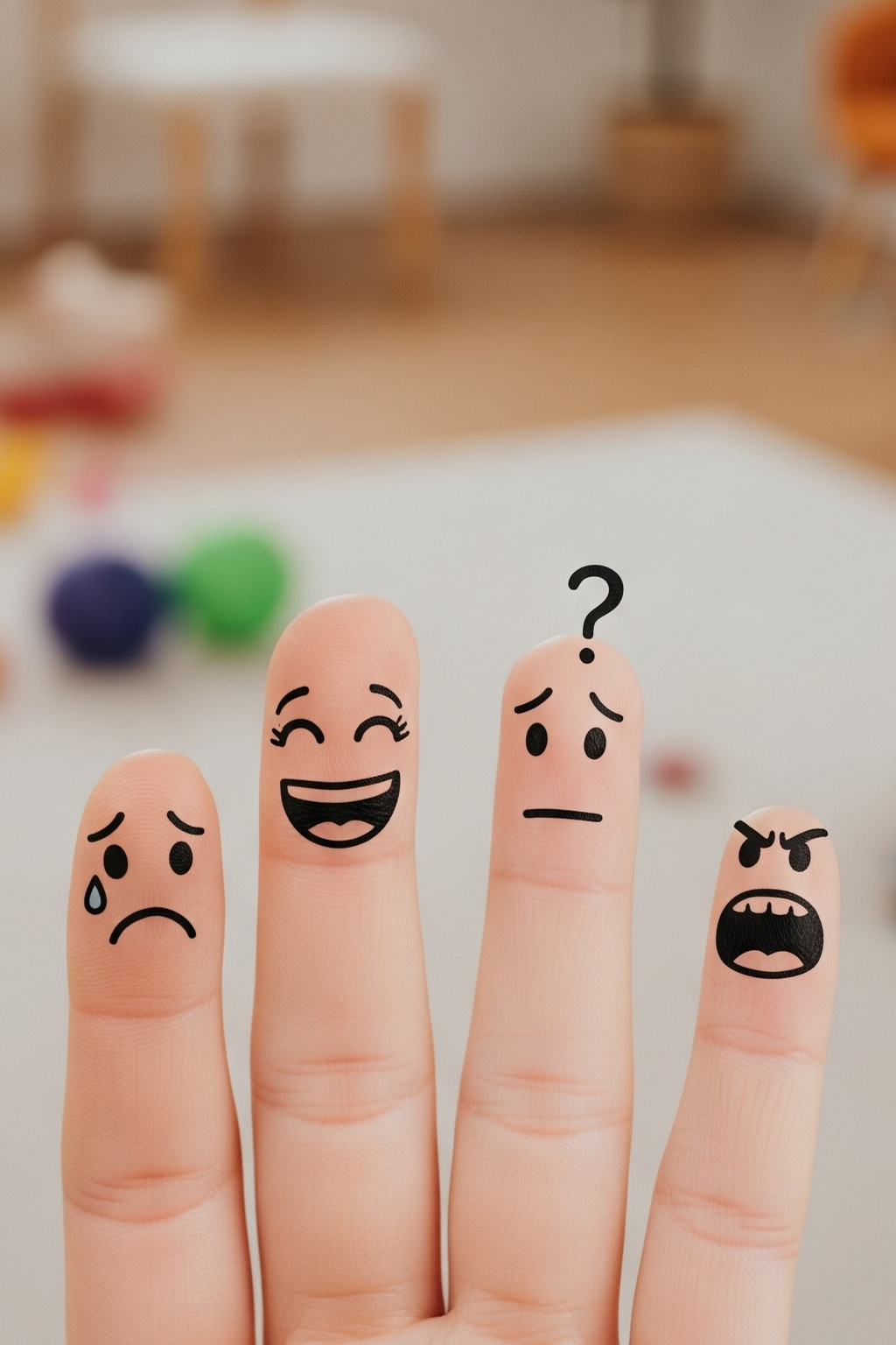 Zwei Hände, eine größere und eine kleinere, die sich aufeinander zubewegen.